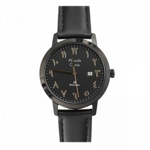 Alexandre Christie AC 1024 Full Black Gold Tick Leather Lady LDLIPBAIV